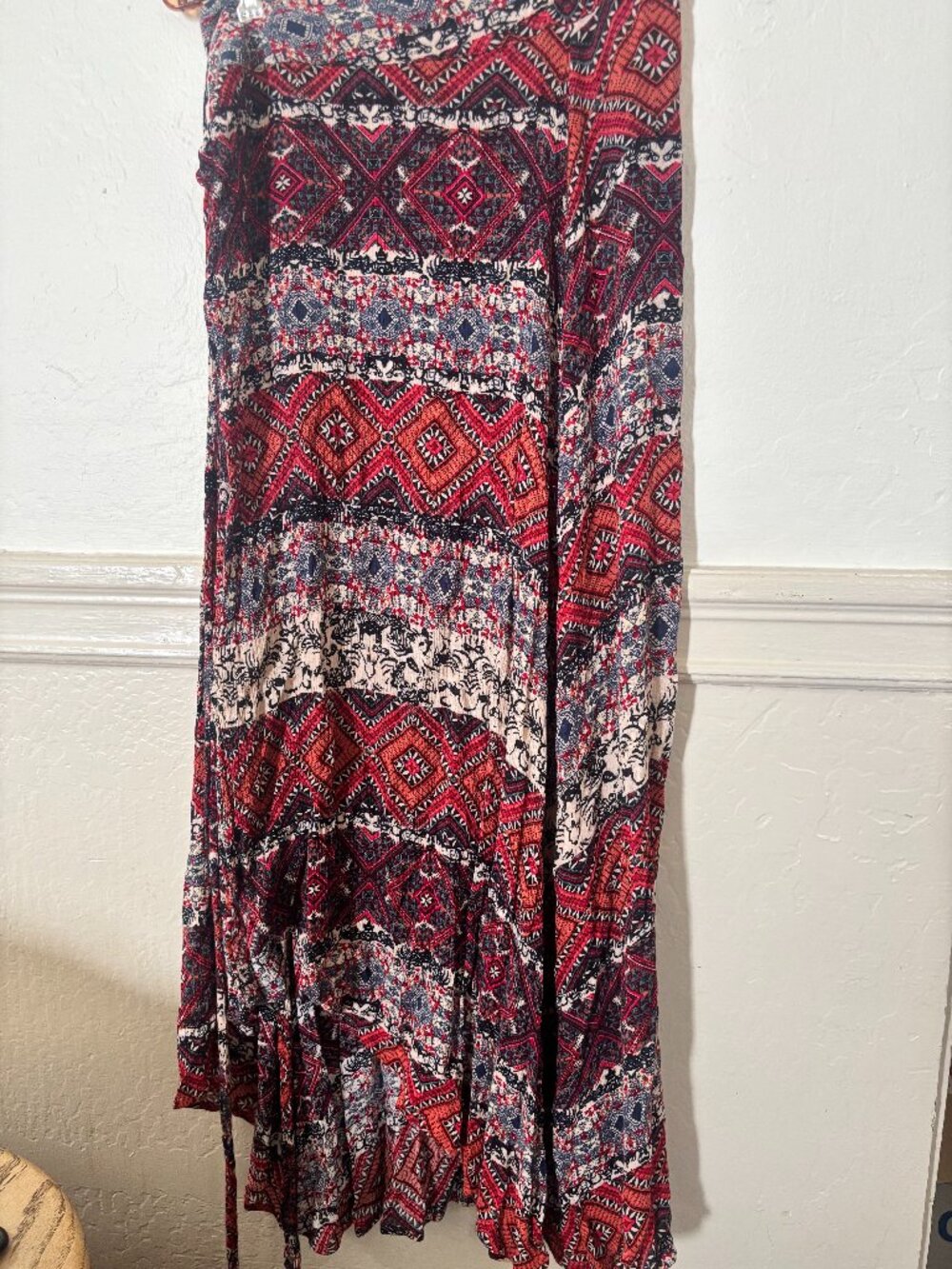 Cotton Candy LA Geometric Print Maxi Skirt L